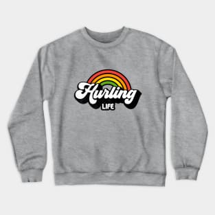 Groovy Rainbow Hurling Life Crewneck Sweatshirt